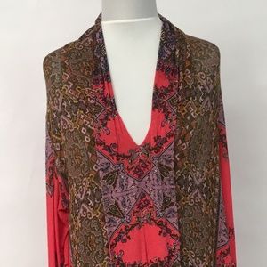 Etro Sz 44 Orange pattern Dress